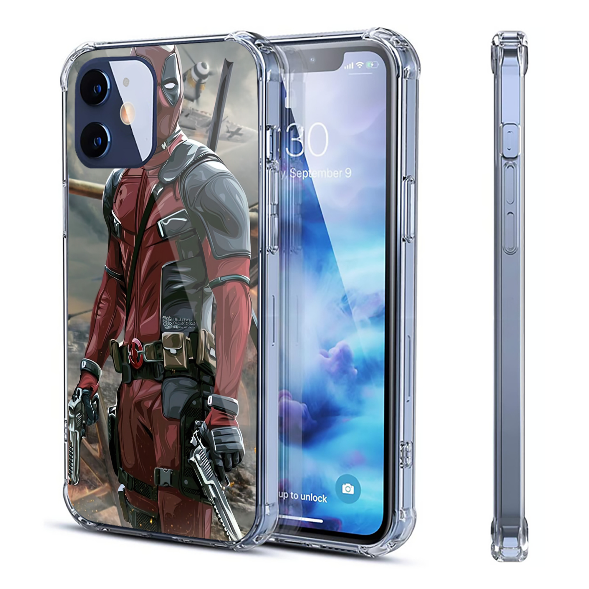 （画像用） Deadpool デッドプール 【iPhone 12シリーズ対応】透明スマホケース（クリアソフトケース）